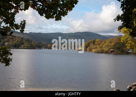 À la fin de Nichol et Portinscale de Friar's Crag Derwent Water Keswick Cumbria Lake District Angleterre Banque D'Images