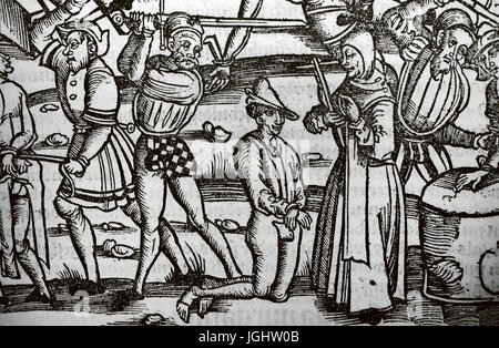 Différents instruments de torture. Détail. Der neu Layenspiegel. Par Ulrich Tengler (ca.1441-ca.1511), 1518. La gravure. Banque D'Images