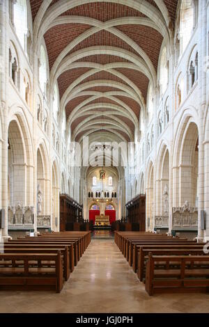 Abbaye de Buckfast, TOTNES (Devon), au début de xxe siècle Nef East Banque D'Images