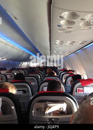 Avion avion avion sièges cabine de l'arrière de l'avion Banque D'Images