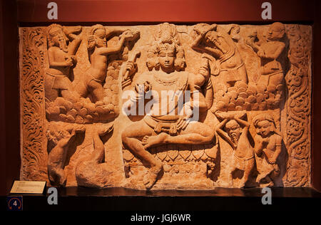 L'image de la sculpture en Vastu Sangrahalaya Chatrapati Shivaji Maharaj. Musée du prince de Galles de l'ouest de l'Inde. Mumbai. L'Inde. Banque D'Images