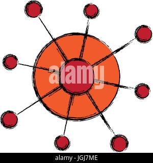 Image et réalité 360 degrés liés virtuel panorama Illustration de Vecteur