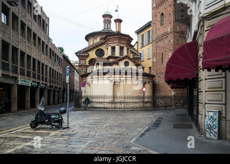 Milan. L'Italie. 9 siècle de San Satiro Sacellum attenant à l'église de Santa Maria presso San Satiro. Banque D'Images