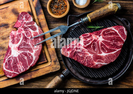Pavé de boeuf en marbre brut Banque D'Images