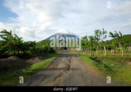 Une vue magnifique du Volcan Concepcion sur Isla Ometepe au Nicaragua Banque D'Images