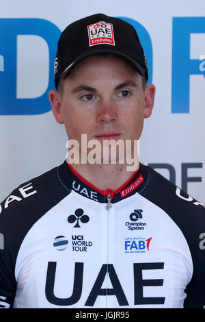 Düsseldorf, Allemagne. 29 Juin, 2017. Ben Swift de la Grande-Bretagne de l'équipe des EAU Unis pour le Tour de France 2017, photographié à Duesseldorf, Allemagne, 29 juin 2017. Photo : Daniel Karmann/dpa/Alamy Live News Banque D'Images