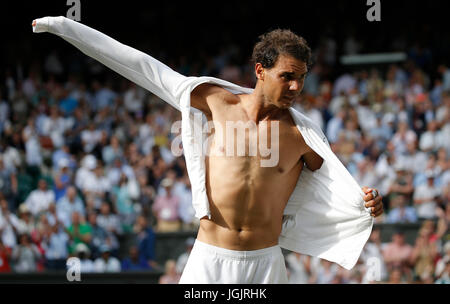 RAFAEL NADAL, Espagne, le tournoi de Wimbledon 2017, 2017 Banque D'Images