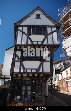 La Chambre qui a proposé, l'édifice Tudor, 1430. Exeter, Devon, Royaume-Uni. Juillet 2017. Banque D'Images