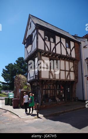 La Chambre qui a proposé, l'édifice Tudor, 1430. Exeter, Devon, Royaume-Uni. Juillet 2017. Banque D'Images