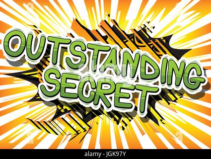 Secret exceptionnel - comic book style phrase sur fond abstrait. Illustration de Vecteur