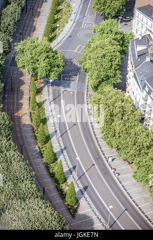 Vue aérienne sur la ville de Nantes en France Banque D'Images