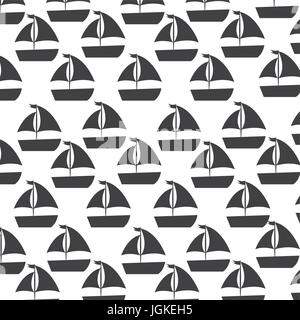 Voilier mer motif de fond Illustration de Vecteur