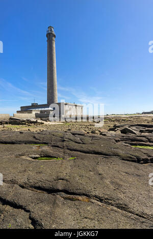 Le phare de Gatteville en Normandie, France. Banque D'Images