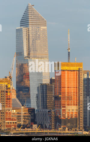 Les pays en développement, projet Hudson yards en construction sur le côté ouest de Manhattan à New York City. Banque D'Images