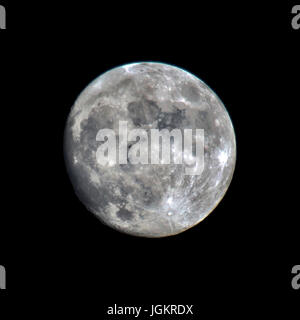 Pleine lune Harvest Moon dans ciel noir grande taille du fichier Banque D'Images