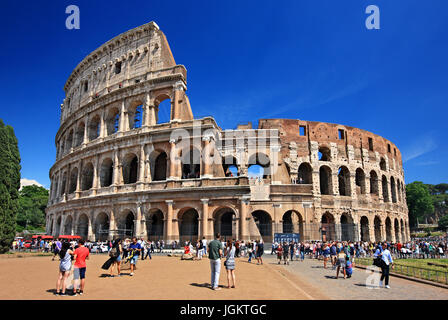 Le Colisée (Colosseo), également connu sous le nom de 'Flavian Amphitheater'), Rome, Italie Banque D'Images