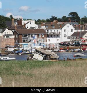 Topsham quay et de halage, sur la rivière exe Banque D'Images