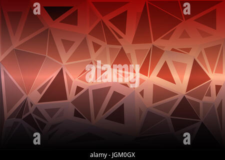 Orange rouge violet Tailles aléatoires abstrait arrière-plan géométrique poly bas Banque D'Images