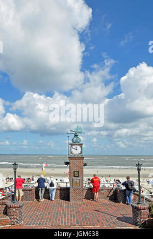 L'Europe, l'ALLEMAGNE, Basse-Saxe, à l'Est de la Frise, Frise, paysage, ciel bleu, jour, lumière du jour, à l'extérieur, l'enregistrement sur le terrain, photographie, Voyage, tourisme, plage Banque D'Images