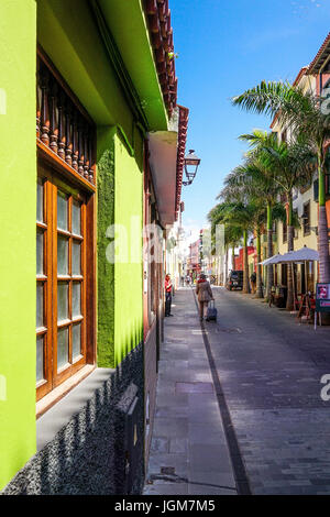 Espagne, Tenerife, Canaries, Puerto de la cruz, Vieille Ville Banque D'Images