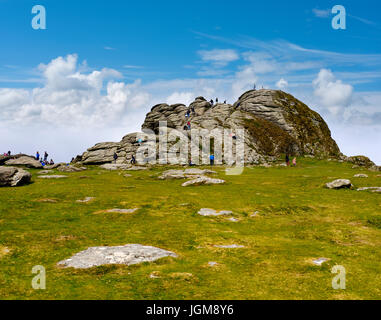 Les roches Haytor, Ilsington, Dartmoor National Park, Devon, Angleterre, Royaume-Uni Banque D'Images