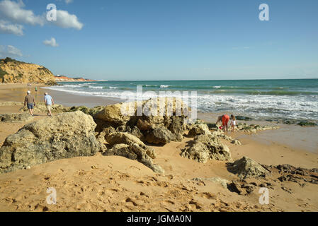 L'Europe, Portugal, Algarve, Olhos de Agua, Banque D'Images