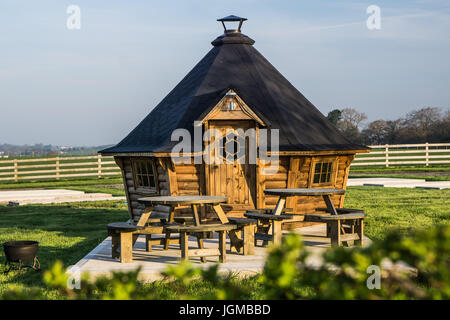 Glamping gousses dans le Lake District Banque D'Images