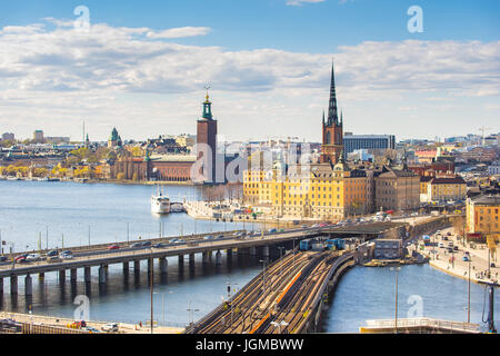 Ville de Stockholm en Suède. Banque D'Images