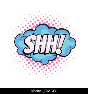 SHH mot comique Illustration de Vecteur