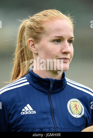 Scotland's Vaila Barsley avant le défi international match à Stark's Park, Kirkcaldy. ASSOCIATION DE PRESSE Photo. Photo date : vendredi 7 juillet 2017. Voir l'ACTIVITÉ DE SOCCER histoire des femmes en Écosse. Crédit photo doit se lire : Ian Rutherford/PA Wire. RESTRICTIONS : Utiliser l'objet de restrictions. Usage éditorial uniquement. L'utilisation commerciale qu'avec l'accord écrit préalable de la Scottish FA. Banque D'Images