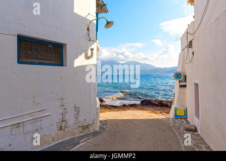 Klima, beau village situé près de Tripiti, sur le côté de la Golfe de Milos. Cyclades, Grèce Banque D'Images