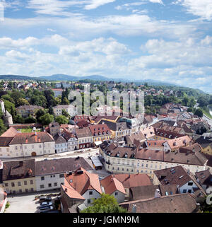 La ville de Melk et le Danube ville Banque D'Images