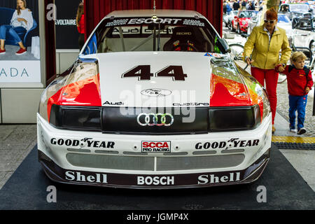 BERLIN - 17 juin 2017 : voiture de course Audi 200 Quattro, Trans-Am 1988. Les Classic Days Berlin 2017. Banque D'Images