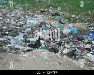 Corbeille Garbage Dump Poipet au Cambodge la province de Banteay Meanchey Banque D'Images