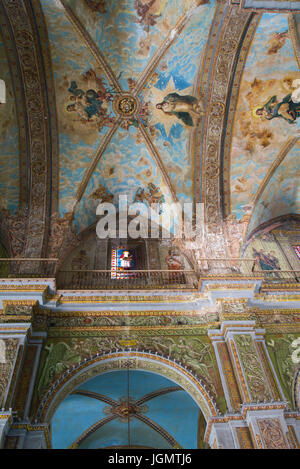 Cieling murales, Iglesia de Nuestra Señora de la Merced, La Habana Vieja, Site du patrimoine mondial de l'UNESCO, La Havane, Cuba Banque D'Images