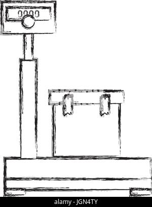 Entrepôt avec l'échelle d'équilibre fort Illustration de Vecteur