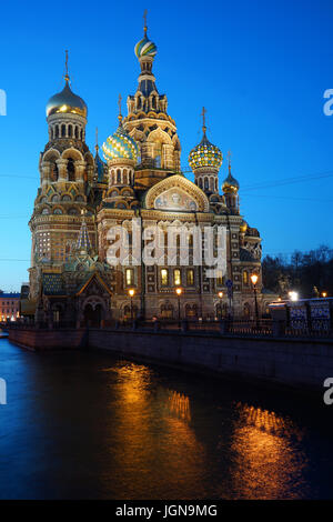 L'Église du Sauveur sur le Sang Versé, St Peterburg, Russie Banque D'Images