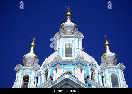 Cathédrale de Smolny, St Petersburg. La Russie Banque D'Images