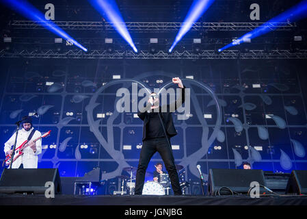 Glasgow, Royaume-Uni. 08 juillet, 2017. Kasabian titre jour 2 du Festival 2017 TRNSMT, Glasgow Green, Glasgowl 08/07/2017 Credit : Gary Mather/Alamy Live News Banque D'Images