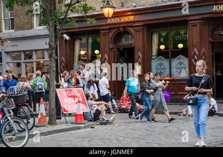 Londres, Royaume-Uni. 8 juillet, 2017. La fierté de Londres était un calebration par la communauté obèse. Matthieu Ashmore/Alamy Live News Banque D'Images