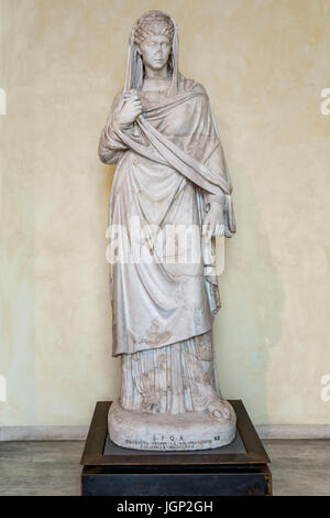Statue en marbre d'une femme romaine, musée du Capitole, Musei Capitolini, Rome, Italie Banque D'Images