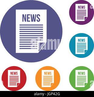 News icons set Illustration de Vecteur