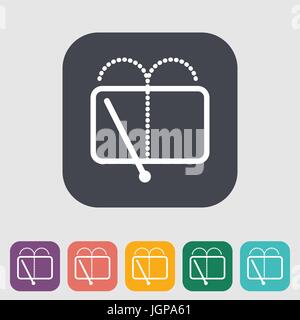 L'icône de voiture télévision essuie-glace. Vector illustration. Illustration de Vecteur