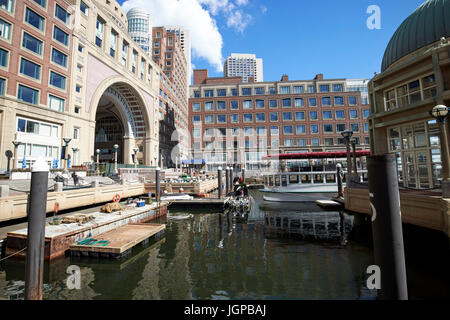 Rowes Wharf Boston waterfront USA Banque D'Images