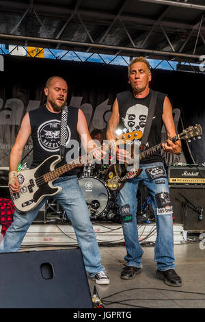 Le légendaire groupe de punk D.O.A est ressuscité et les roches le Khatsahlano Festival, Kitsilano, Vancouver, Colombie-Britannique, Canada. Banque D'Images