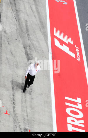 Spielberg, en Autriche. 09 juillet, 2017. Sport Automobile : Championnat du Monde de Formule 1 de la FIA 2017, Grand Prix d'Autriche, Bernie Ecclestone (GBR), 09.07.2017. Utilisation dans le monde entier | Credit : dpa/Alamy Live News Banque D'Images