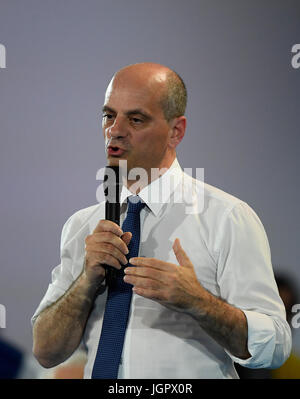 Paris, France. 8e juillet, 2017. Le ministre de l'éducation français Jean-Michel Blanquer prononce une allocution lors d'une réunion de la République en Marche (REM) parti politique à Paris le 8 juillet 2017 Photo : François pauletto/Alamy Live News Banque D'Images