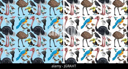 Fond transparent avec des oiseaux sauvages illustration Illustration de Vecteur