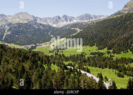 Paysage d'Andorre. Banque D'Images