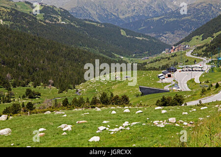 Paysage d'Andorre. Banque D'Images